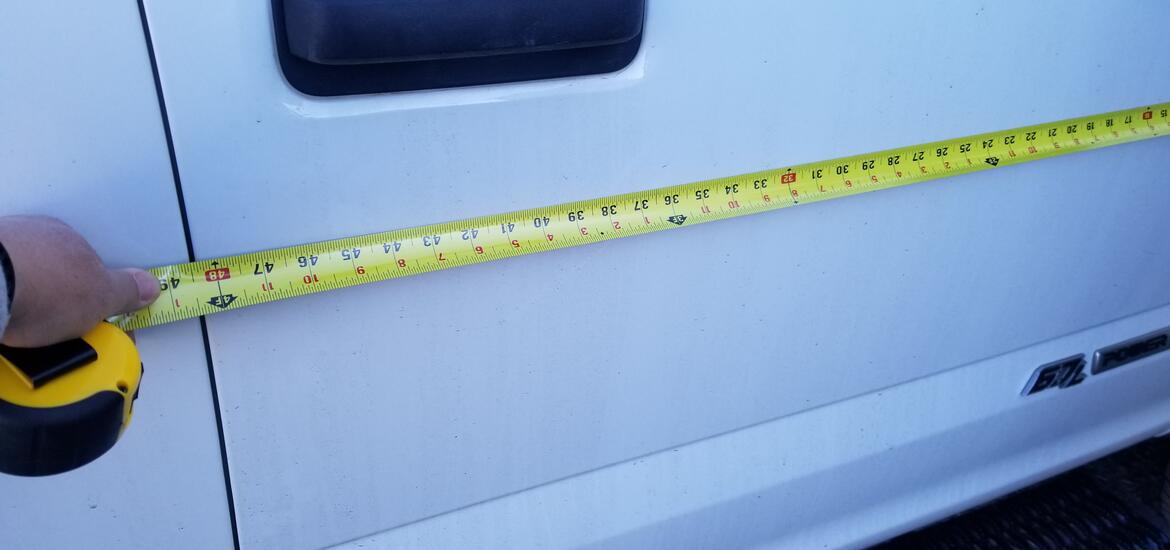 A pic of me measuring the truck